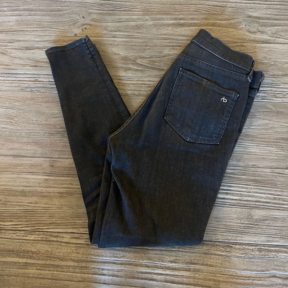 Rag & Bone black high rise skinny jeans